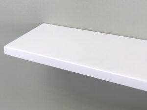 SFI cultured marble shelf, in color 1101 Snow.