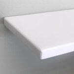SFI cultured marble shelf, in color 1101 Snow.