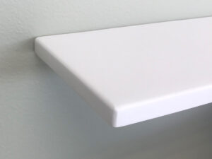 SFI cultured marble shelf, in color 1101 Snow.